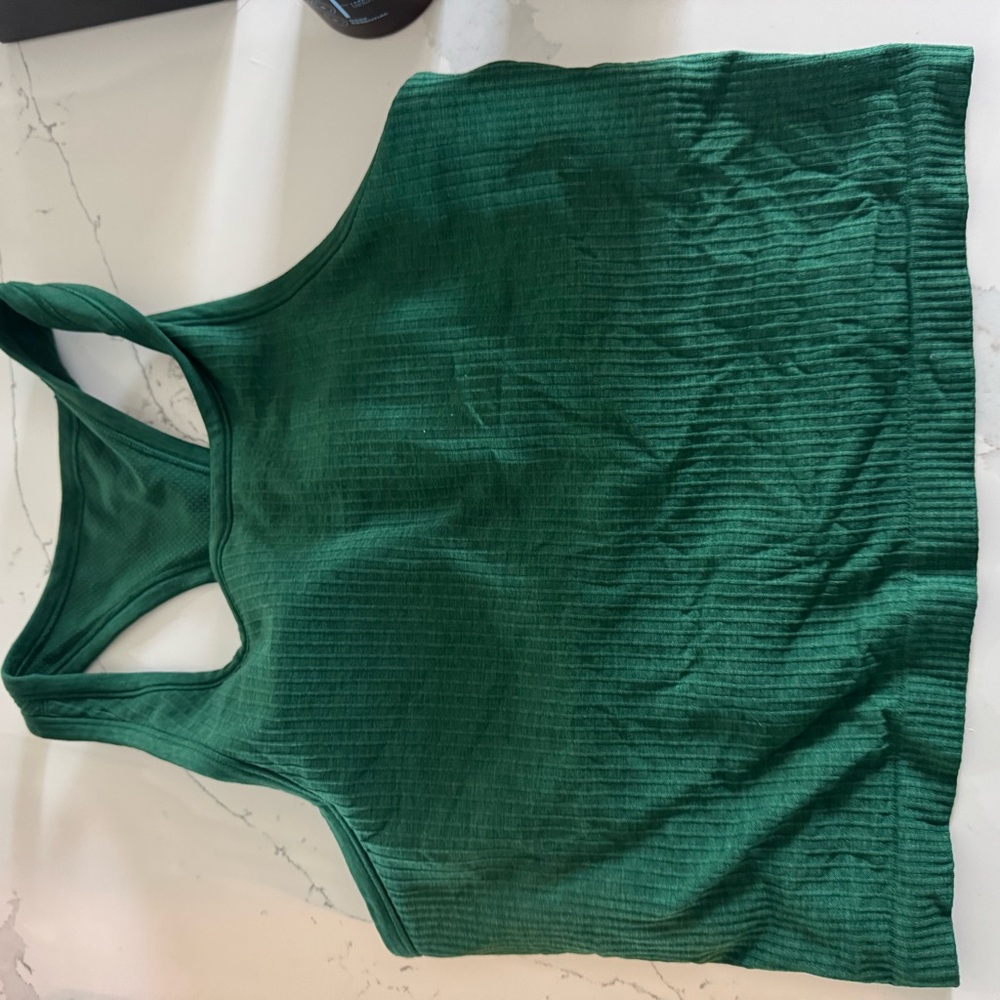 lululemon athletica Green Ribbed Tank Top ebb street style